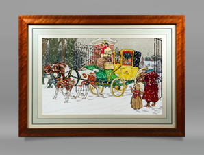 Calèche sous la neige